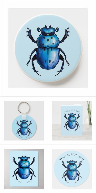Blue scarab beetle
