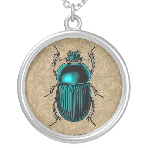 Blue Scarab Necklace