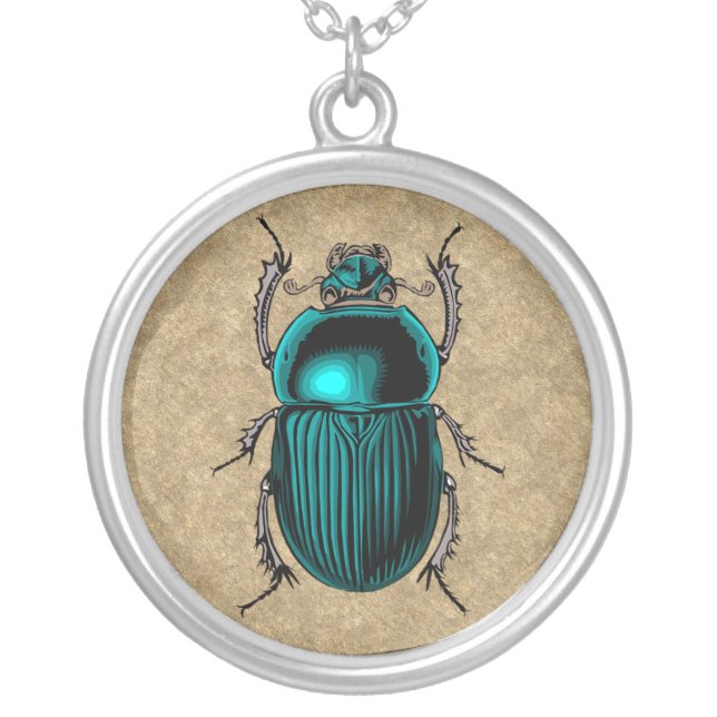 Blue Scarab Necklace (Front)
