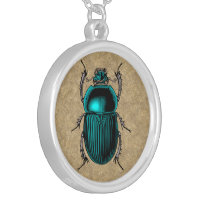 Blue hot sale scarab necklace