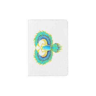 Blue Scarab Passport Holder
