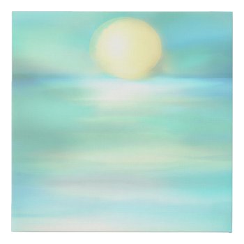 Blue Scenic Painted Sunset Transfer To Canvas by valeriegayle at Zazzle