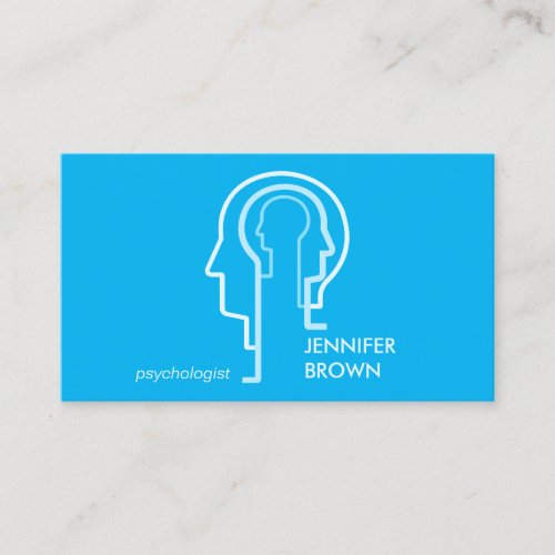 Blue Scheme Mind Science Human Head Business Card