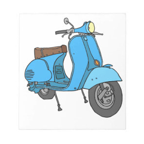 Blue scooter (Vespa) Notepad