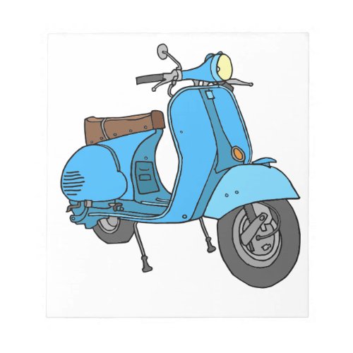 Blue scooter Vespa Notepad