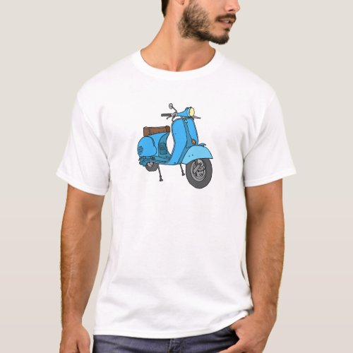 Blue scooter Vespa T_Shirt