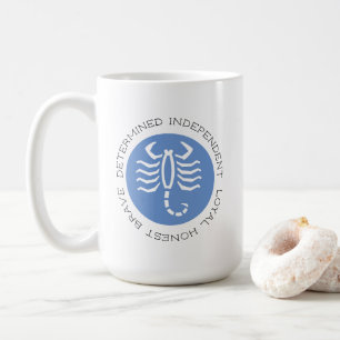 Blue Scorpio Traits Zodiac Star Sign Coffee Mug