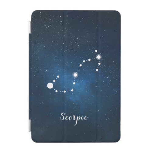 Blue Scorpio Zodiac Sign Constellation iPad Mini Cover