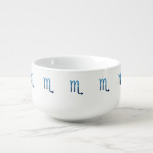 Blue Scorpio Zodiac Signs On White