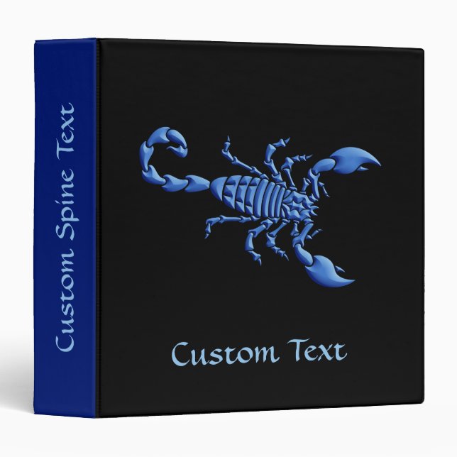Blue Scorpion 3 Ring Binder (Front/Spine)
