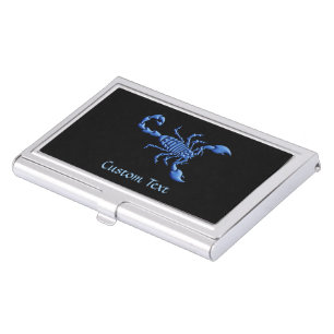 Blue Scorpion Business Card Case