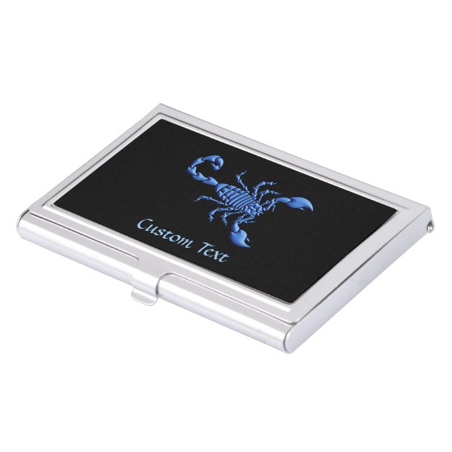 Blue Scorpion Business Card Case (Front)