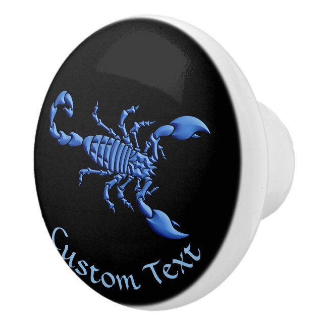 Blue Scorpion Ceramic Knob (Right)