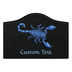 Blue Scorpion Door Sign