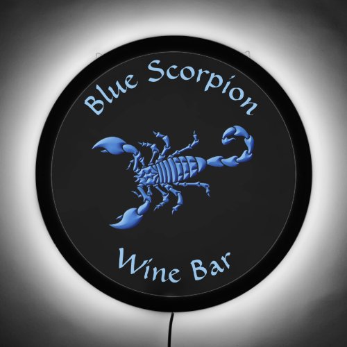 Blue Scorpion LED Sign