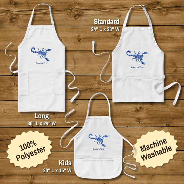 Blue Scorpion Long Apron (Creator Uploaded)