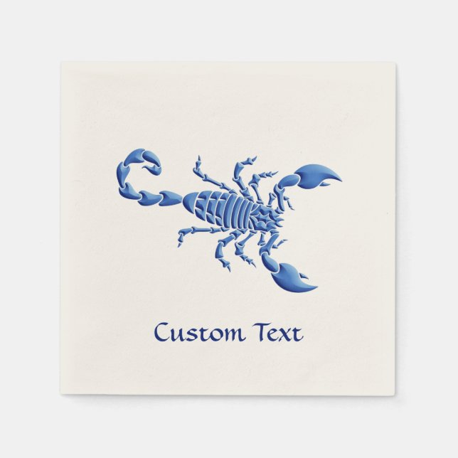 Blue Scorpion Napkins (Front)