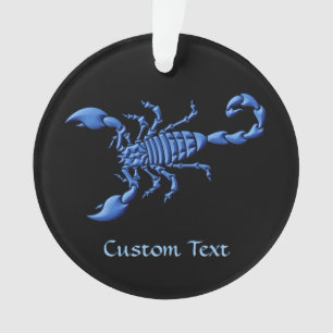 Blue Scorpion Ornament