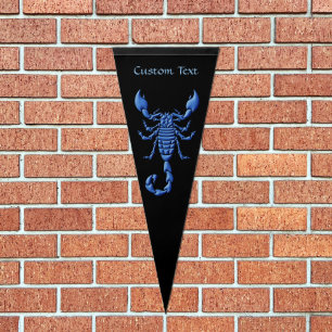 Blue Scorpion Pennant Flag