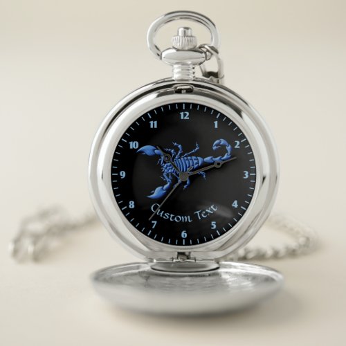 Blue Scorpion Pocket Watch