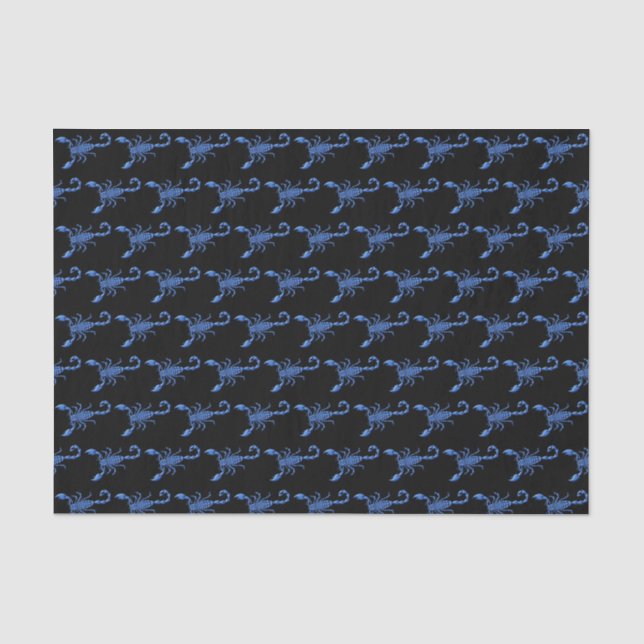 Blue Scorpion Tissue Paper (Front)