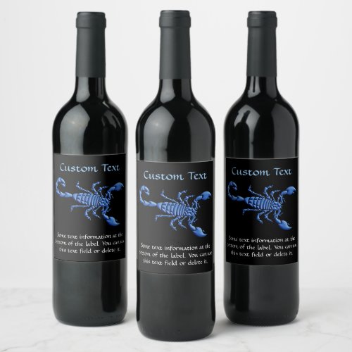 Blue Scorpion Wine Label