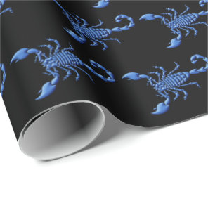 Blue Scorpion Wrapping Paper