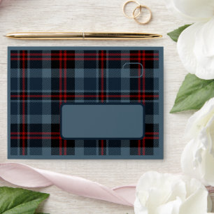 blue scottish country wedding envelope