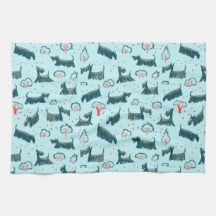 Blue Scottish Terrier Scottie Puppy Dog Scotch Pet Kitchen Towel