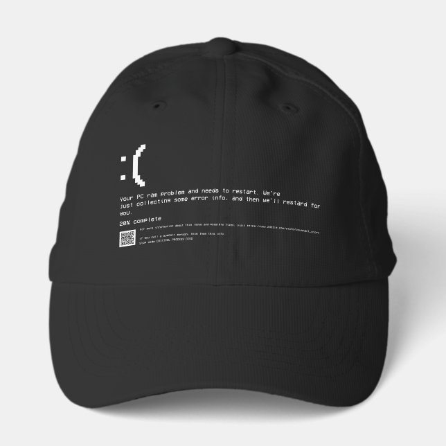 Blue Screen Error Retro Performance Cap (Front)