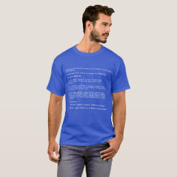 Blue Screen of Death - Front Design T-Shirt