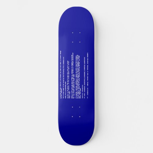 Blue Screen of Death Skateboard Deck