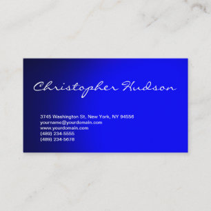Blue Script Consultant Business Card