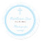 Blue Scroll Cross Address Label/Favor Sticker