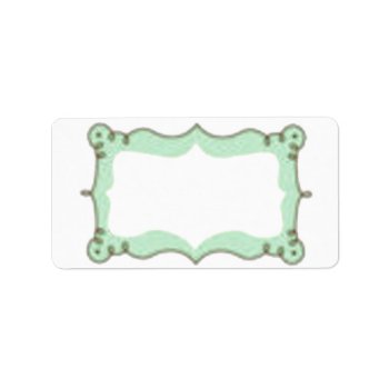 Blue Scroll Frame Address Labels by ebhaynes at Zazzle