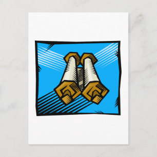 Blue Scrolls Postcard
