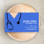 Blue  Scrubs and Stethoscope  Business Card