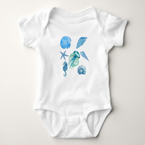 Blue Sea Art Baby Bodysuit