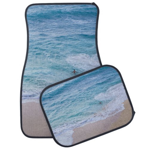 Blue sea beach Car Floor Mats Full Set