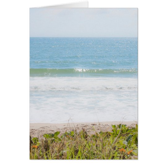 Blue sea Beach Photography Card