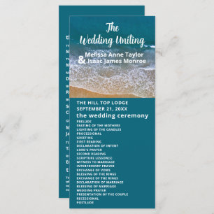 Blue Sea Beach Wedding Program