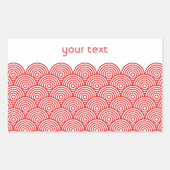 Blue Sea Breeze (red) Rectangular Sticker (Front)