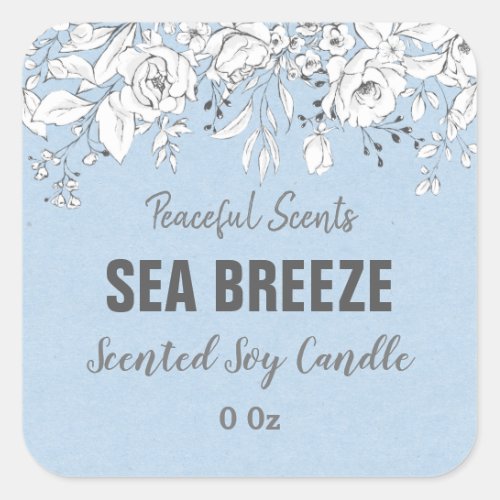 Blue Sea Breeze Soy Candle Product Labels