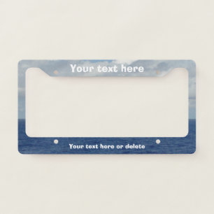 Blue Sea Cloudy Sky License Plate Frame