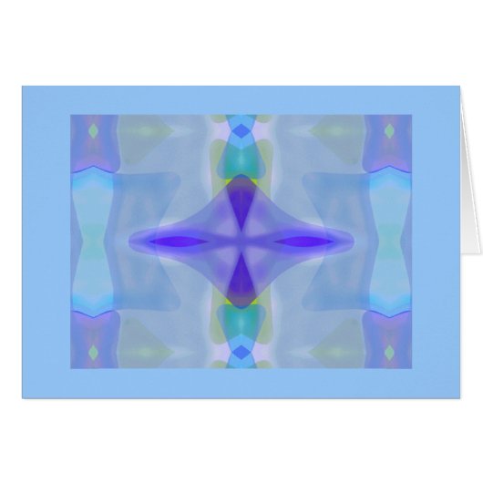 Blue sea glass gem pattern cards (Front Horizontal)