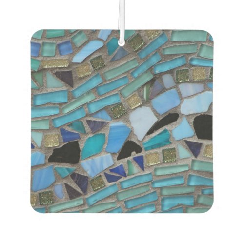 Blue Sea Glass Heart Air Freshener