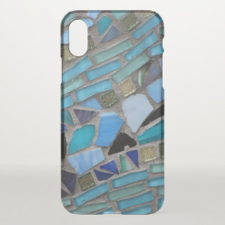 Blue Sea Glass Mosaic Clear iPhone XS Case