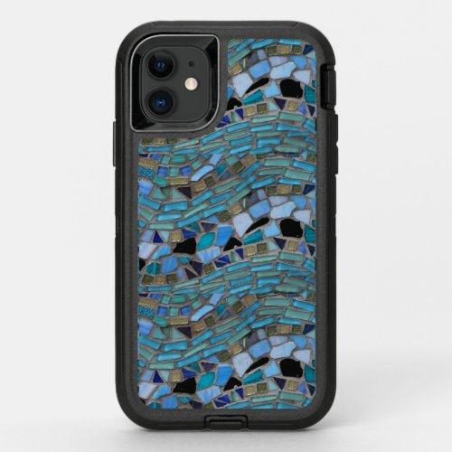 Blue Sea Glass Mosaic OtterBox iPhone 11 Case
