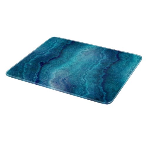 Blue Sea Green Agate Texture Cutting Board