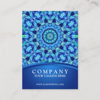 Blue Sea Jewel Mandala Business Card by WavingFlames at Zazzle